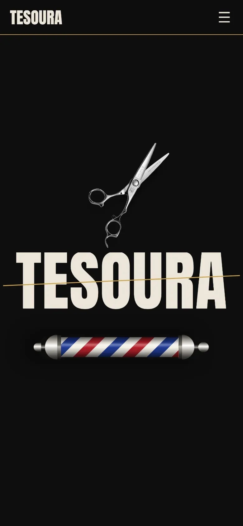 Topo do site conceito Tesoura num telemóvel